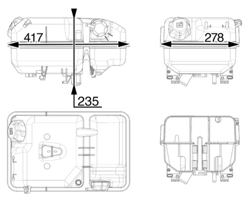 MAHLE Ausgleichsbehälter, Kühlmittel crt237000p für DAF