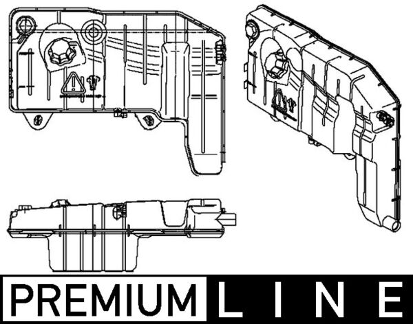 MAHLE Ausgleichsbehälter, Kühlmittel Universal weiß für IVECO 0000504231063 CRT 77 000P