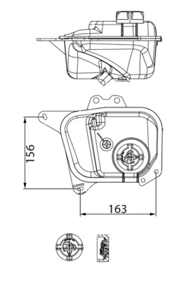 MAHLE Ausgleichsbehälter, Kühlmittel crt344000s für Audi