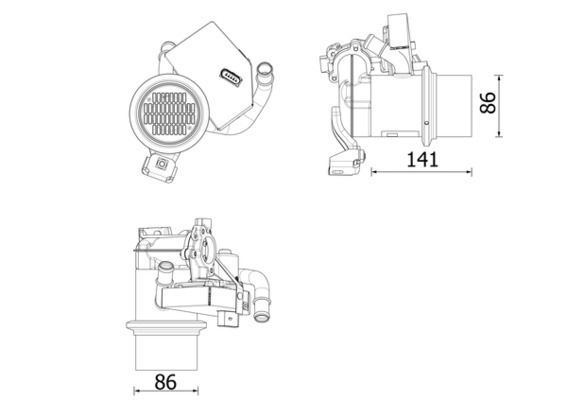 MAHLE Kühler, Abgasrückführung BEHR HELLA SERVICE *** PREMIUM LINE ce14000p für CUPRA