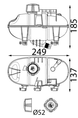 MAHLE Ausgleichsbehälter, Kühlmittel crt335000s für Opel NISSAN RENAULT