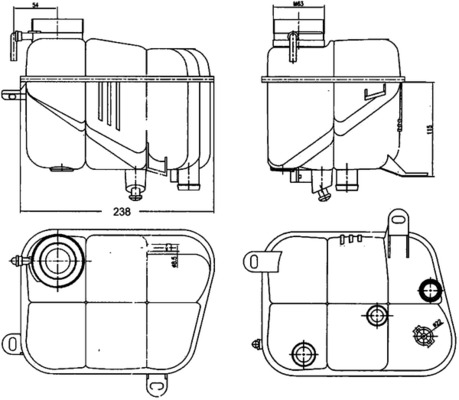 MAHLE Ausgleichsbehälter, Kühlmittel crt120000s für Mercedes
