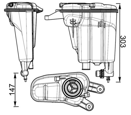 MAHLE Ausgleichsbehälter, Kühlmittel crt95000s für VW CUPRA Audi