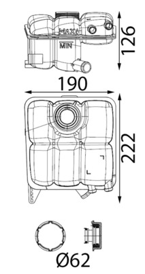 MAHLE Ausgleichsbehälter, Kühlmittel crt340000s für Ford (CHANGAN)