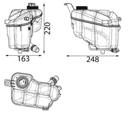MAHLE Ausgleichsbehälter, Kühlmittel crt244000s für Volvo