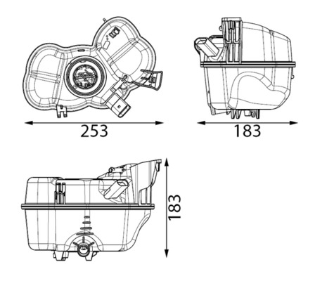MAHLE Ausgleichsbehälter, Kühlmittel crt349000s für Audi VW