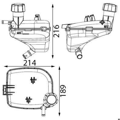 MAHLE Ausgleichsbehälter, Kühlmittel crt336000s für RENAULT
