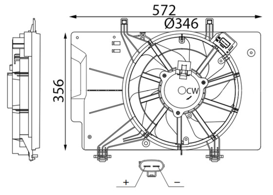MAHLE Lüfter, Motorkühlung cff739000s für Ford