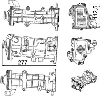MAHLE Kühler, Abgasrückführung BEHR HELLA SERVICE *** PREMIUM LINE ce23000p für Iveco MITSUBISHI