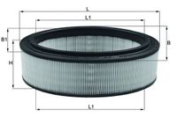 MAHLE Luftfilter f&uuml;r DACIA LOGAN MCV (KS_), Art.-Nr. LX 2844