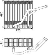 MAHLE Verdampfer, Klimaanlage "BEHR", Art.-Nr. AE 38 000S