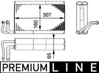 MAHLE Verdampfer, Klimaanlage "BEHR *** PREMIUM LINE ***", Art.-Nr. AE 68 000P