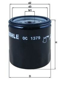 MAHLE lfilter, Art.-Nr. OC 1379