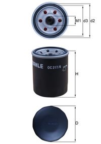 MAHLE lfilter, Art.-Nr. OC 217/6