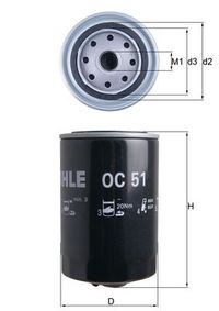 MAHLE lfilter, Art.-Nr. OC 51