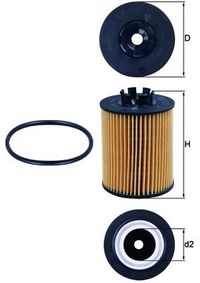 MAHLE lfilter, Art.-Nr. OX 173/2D