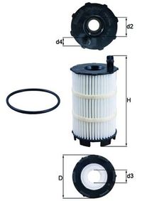 MAHLE lfilter, Art.-Nr. OX 350/4D