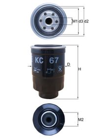 KNECHT Kraftstofffilter, Art.-Nr. KC 67