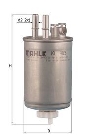MAHLE Kraftstofffilter, Art.-Nr. KL 483