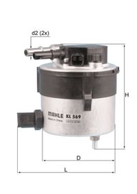 MAHLE Kraftstofffilter, Art.-Nr. KL 569