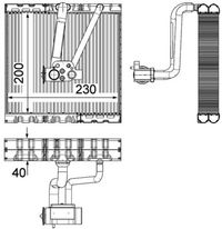 MAHLE Verdampfer, Klimaanlage "BEHR *** PREMIUM LINE ***", Art.-Nr. AE 93 000P