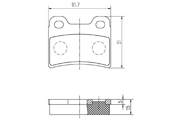MAPCO Bremsbelagsatz, Scheibenbremse 6880 Hinterachse für Ford