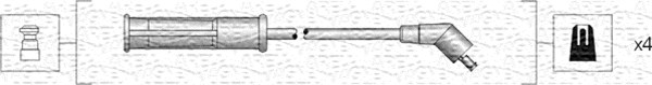 MAGNETI MARELLI Zündleitungssatz 941318111002 für RENAULT