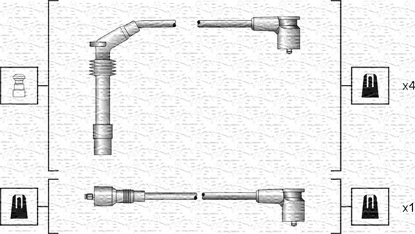 MAGNETI MARELLI Zündleitungssatz 941318111140 für Opel