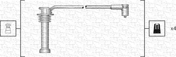 MAGNETI MARELLI Zündleitungssatz 941318111142 für Fiat