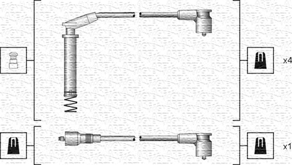MAGNETI MARELLI Zündleitungssatz 941318111154 für Opel