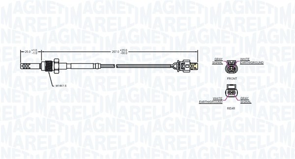 Magneti Marelli Sensor, Abgastemperatur 172000169010 Für Mercedes