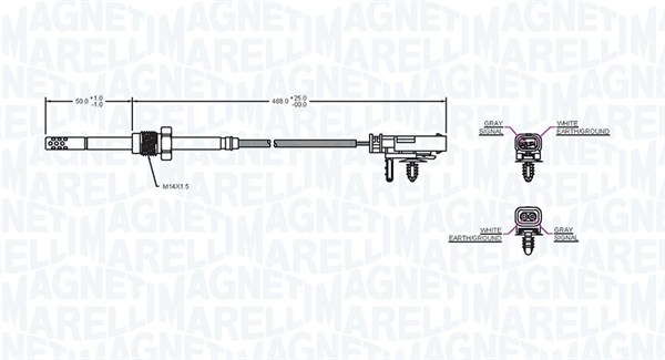 Magneti Marelli Sensor, Abgastemperatur 172000183010 Für Volvo