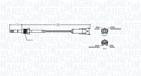 Magneti Marelli Sensor, Abgastemperatur 172000223010 Für Chrysler