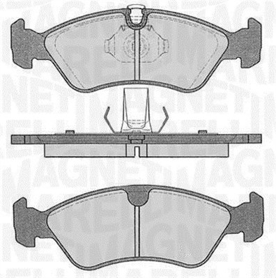 Magneti Marelli Bremsbelagsatz, Scheibenbremse 363916060205 Für Opel Vaughall Daewoo Chevrolet Renault