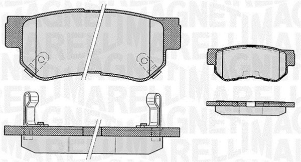 Magneti Marelli Bremsbelagsatz, Scheibenbremse 363916060278 Für Kia Hyundai
