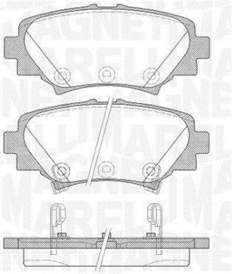 Magneti Marelli Bremsbelagsatz, Scheibenbremse 363916060809 Für Mazda