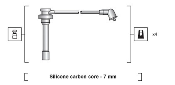 MAGNETI MARELLI Zündleitungssatz 941318111089 für MITSUBISHI