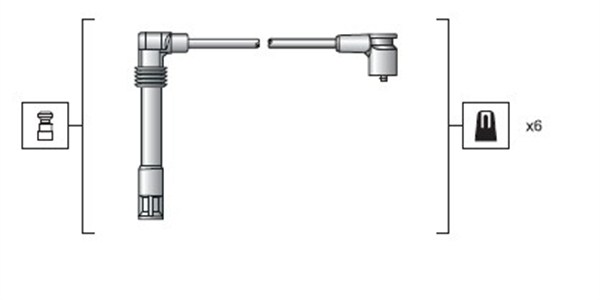 MAGNETI MARELLI Zündleitungssatz 941318111162 für VAG