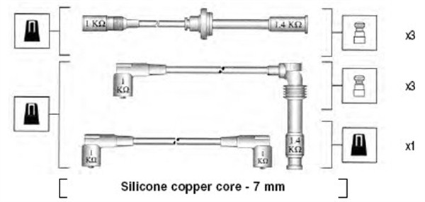 MAGNETI MARELLI Zündleitungssatz 941045390524 für Fiat