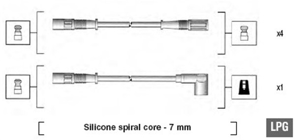 MAGNETI MARELLI Zündleitungssatz 941095610601 für Fiat