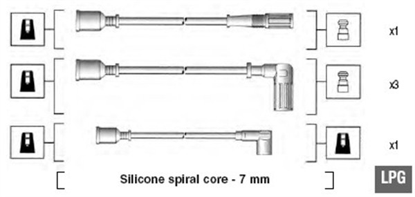 MAGNETI MARELLI Zündleitungssatz 941095620602 für Fiat