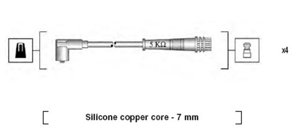 MAGNETI MARELLI Zündleitungssatz 941095790617 für Fiat