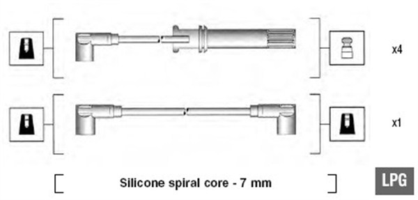 MAGNETI MARELLI Zündleitungssatz 941105210644 für Fiat