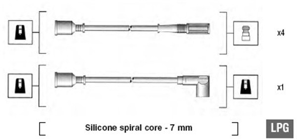 MAGNETI MARELLI Zündleitungssatz 941105260649 für Fiat