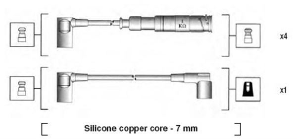MAGNETI MARELLI Zündleitungssatz 941115020651 für Mercedes