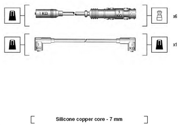 MAGNETI MARELLI Zündleitungssatz 941175180759 für VAG