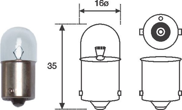 MAGNETI MARELLI Glühlampe 004008100000 R10W für Iveco TOFAS