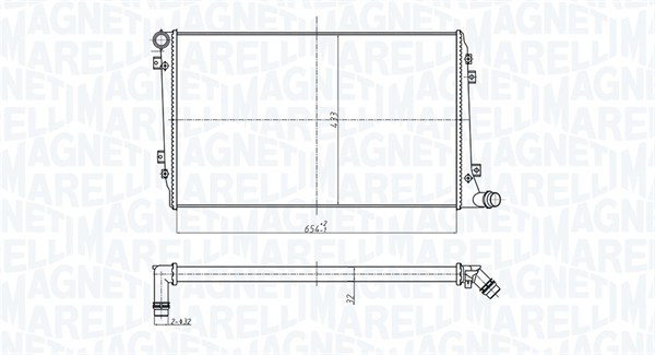Magneti Marelli Kühler, Motorkühlung 350213167300 Für Vag