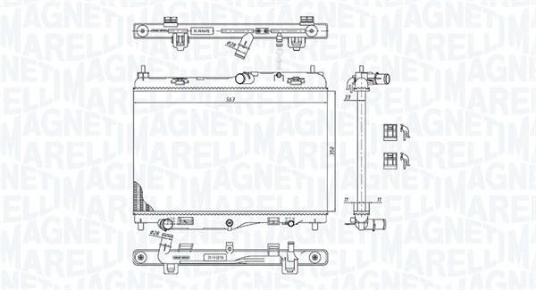 Magneti Marelli Kühler, Motorkühlung 350213184800 Für Ford