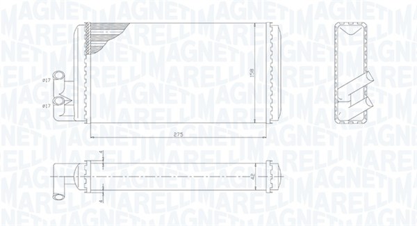 MAGNETI MARELLI Wärmetauscher, Innenraumheizung 350218403000 für VAG
